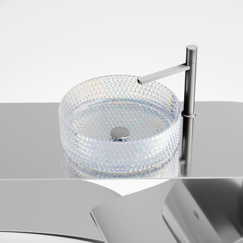 Раковина Ceramica Nova CRISTAL 36 см CN6059 накладная цвет неон - фото 4